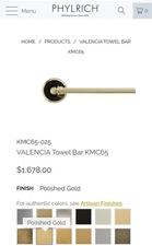 Phylrich KMC65 18"  Towel Bar