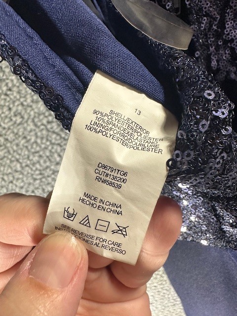 Speechless Navy Blue Sequins Flutter Fun Dress St… - image 8