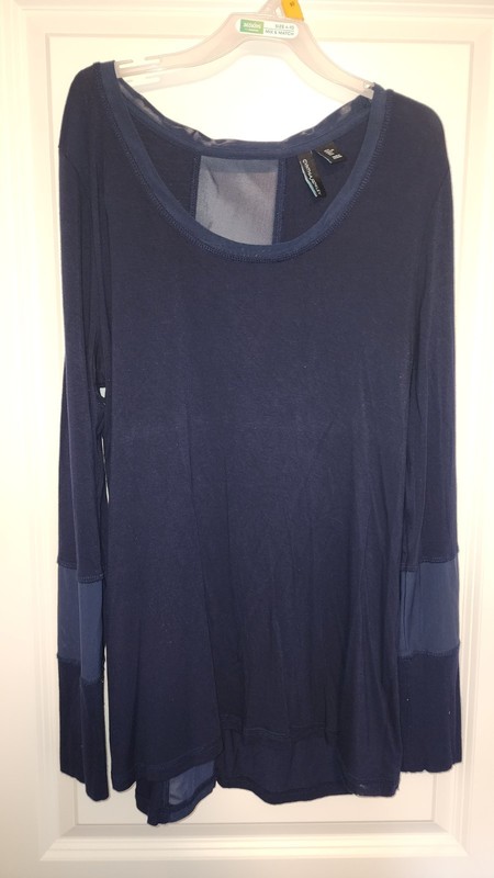 Cynthia Rowley Blue Long Sleeve Shirt Size Large - Womens