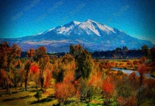 Nature Wall Art oil style-Digital Download  Printable Photography-landscape2