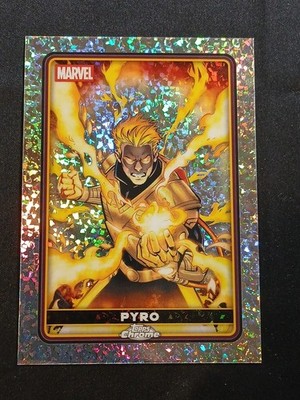 2025 Topps Chrome Deadpool Pyro Comic Accurate Mini Diamond Refractor #11