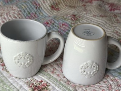 Simply Shabby Chic Chateau Mug Cup Embossed 14 Oz Stoneware Tea Rachel Ashwell