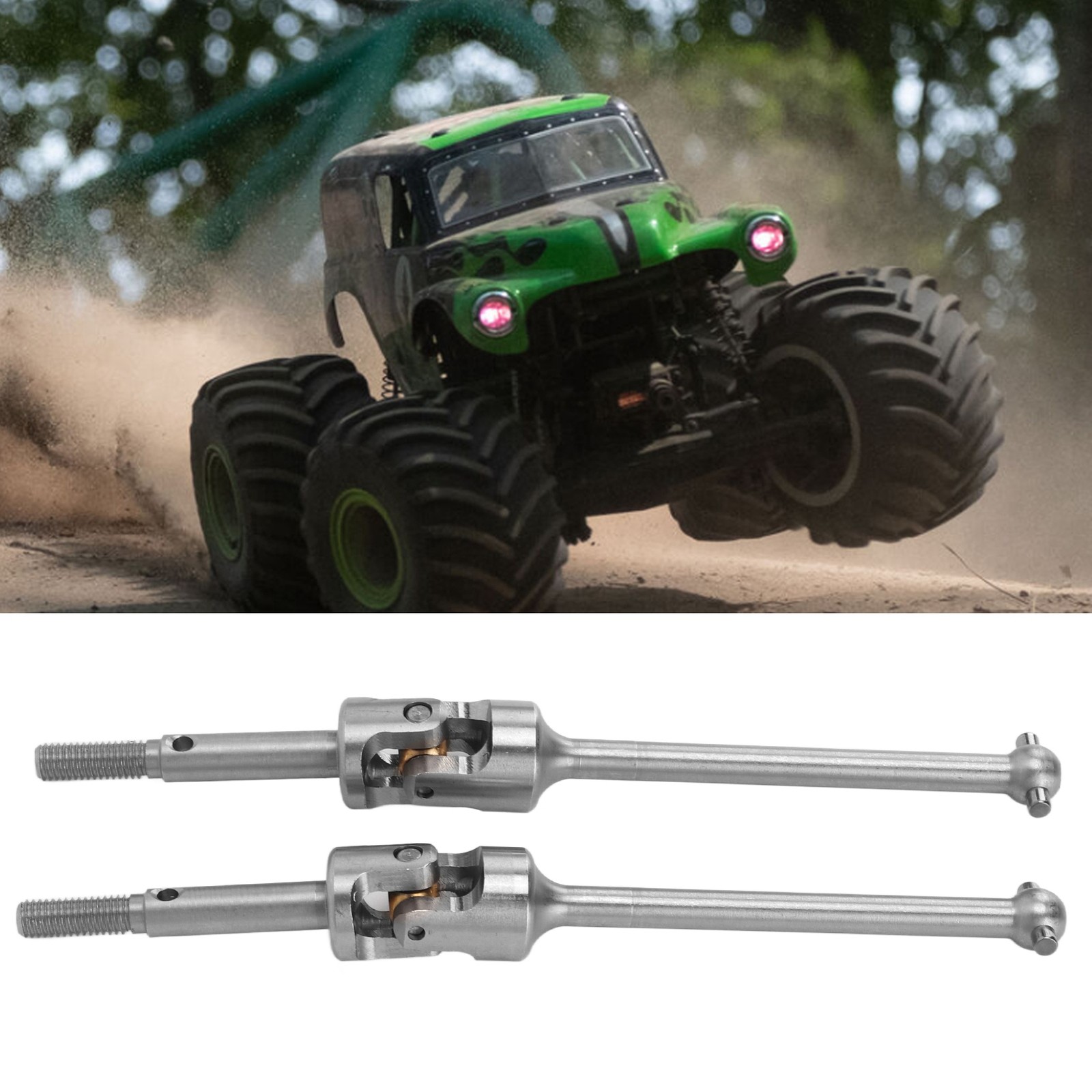 2pcs RC Stainless Steel Front CVD Driveshaft Axle Set For LOSI LMT Solid Axle