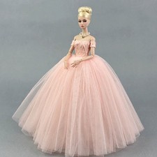 Pink Wedding Dress For 11.5" Doll Princess Long Gown Doll Clothes For 1/6 Doll