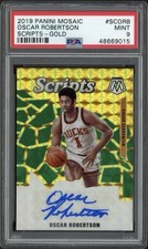 2019 Panini Mosaic Oscar Robertson Gold Scripts 25/25 #SCORB PSA 9 Mint HOF Auto