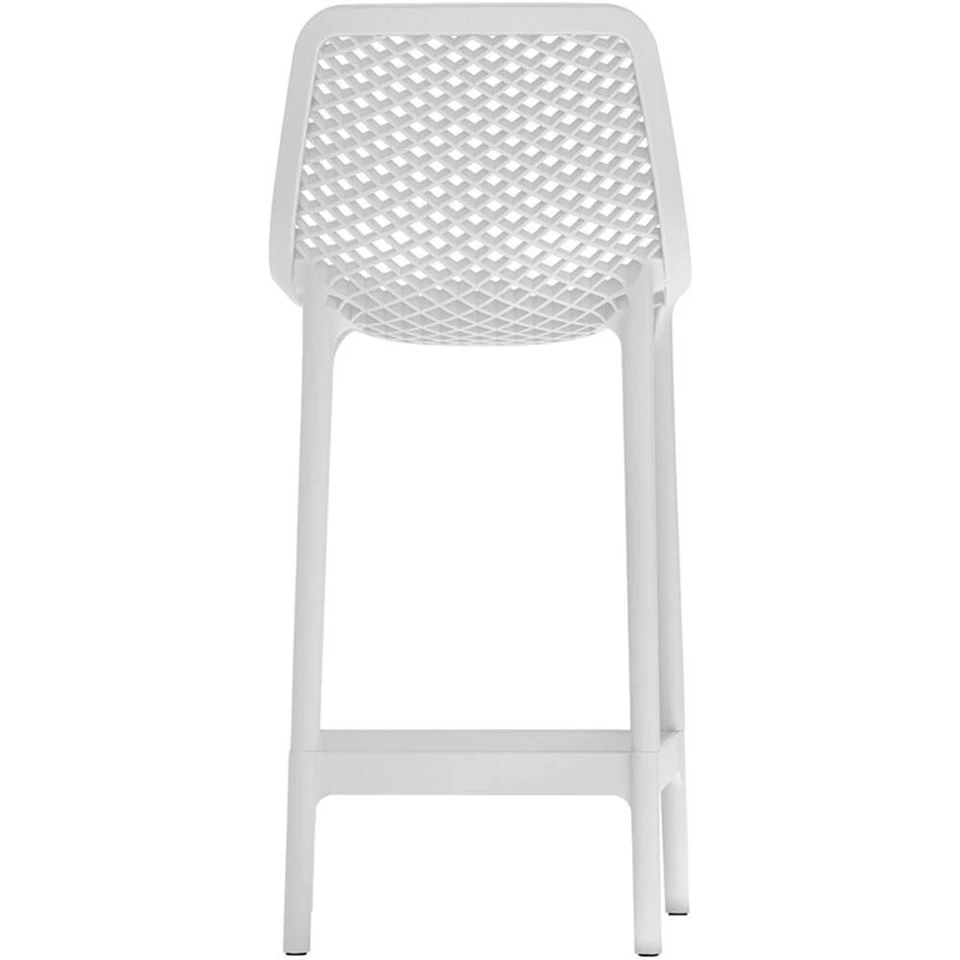 Meridian Furniture Mykonos White Outdoor Patio Stool (Set of 4) - Image 3 of 4