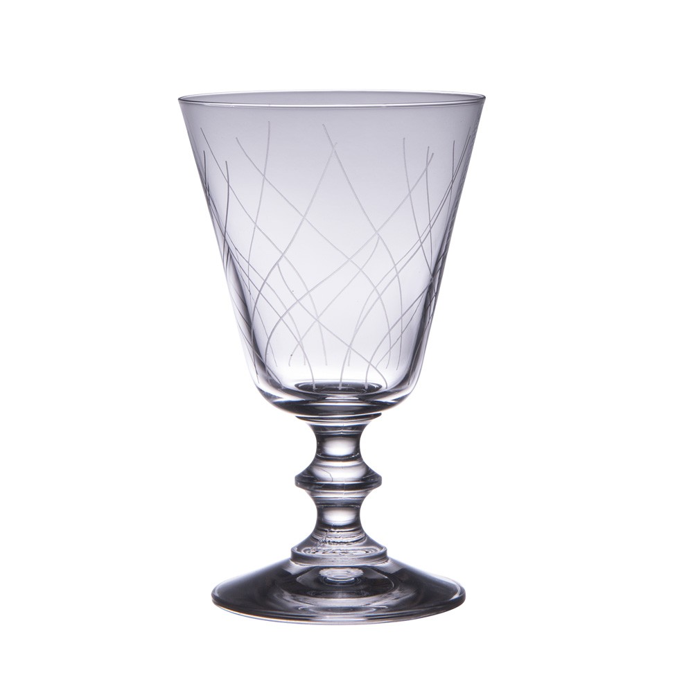 Verre à eau France gravé rona anti-rayures - lot de 6 verres en cristallin durable 24 cl