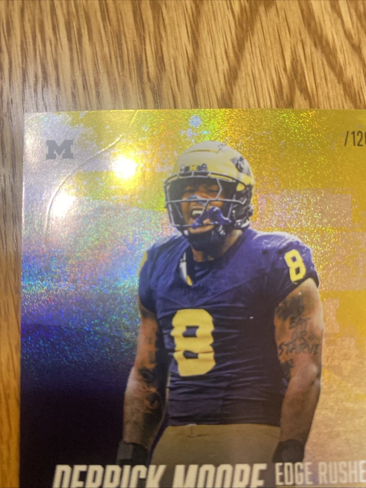 Derrick Moore 2025 Valiant Michigan Wolverines Auto Autograph /120 - Image 2 of 3