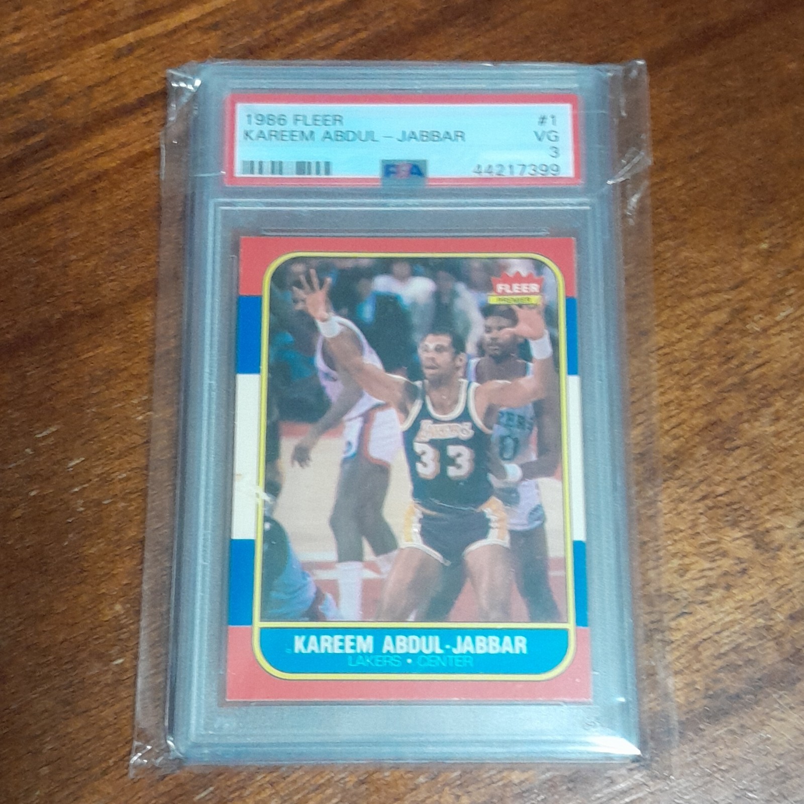 🔥RARE LOW PSA POP FLEER 1986-87 KAREEM ABDUL-JABBAR LOS ANGELES LAKERS #1 PSA 3