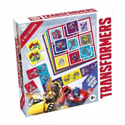 6416739604855 Gra planszowa Transformers. Gra 3w1 Lotto-Domino-Memo Tactic Games
