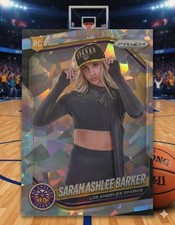 Sarah Ashlee Barker 2025 Panini Prizm WNBA #142 RC Cracked Ice Prizm LA Sparks