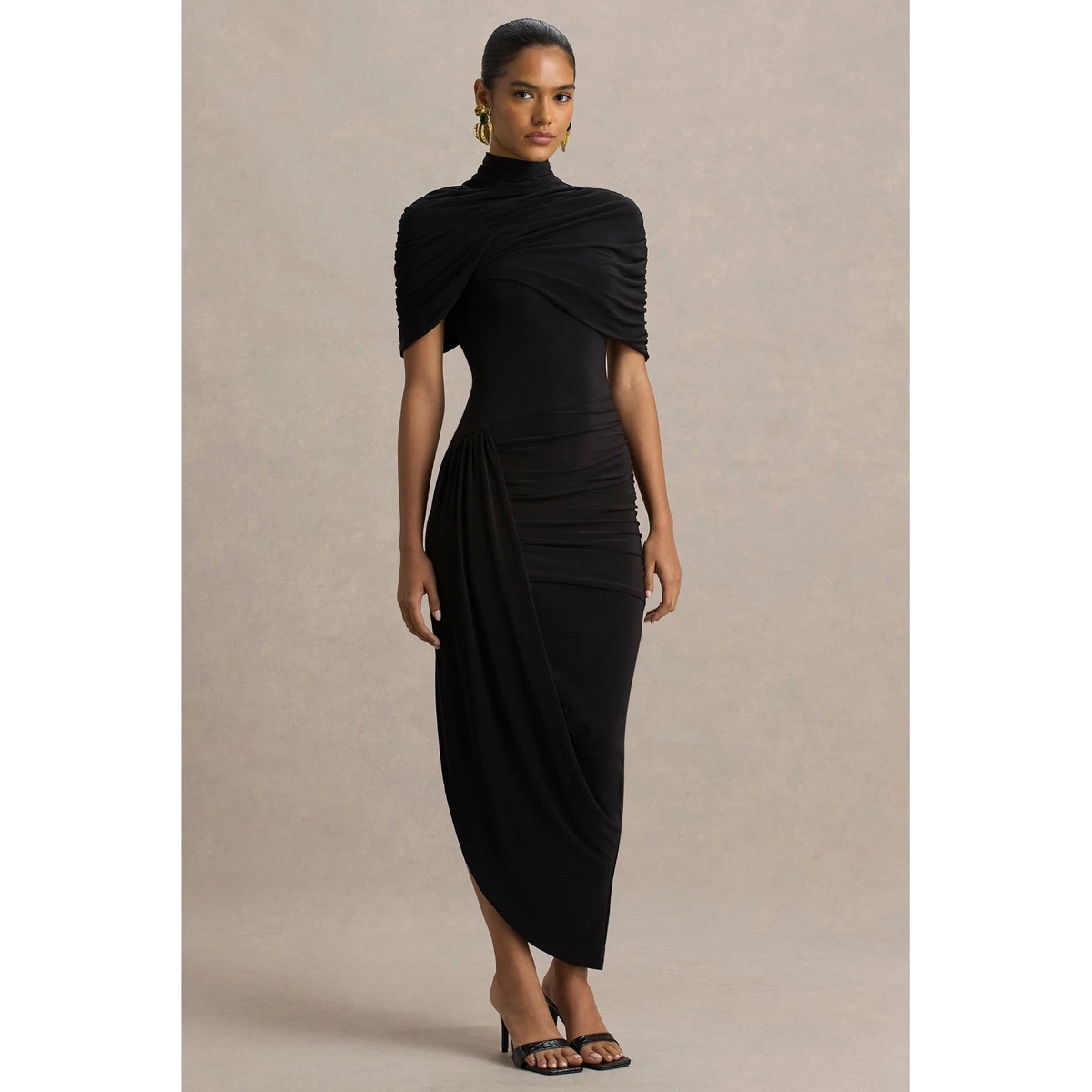 club 1 london dresses Buy Club L London Blue Ethereal One Shoulder Ruched Split Maxi Dress from the Next UK online shop