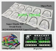 Dental Orthodo Brackets Braces Super Elastic Niti Arch Wire Round Ligature Ties