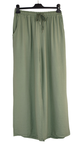 Linen Blend Wide Leg Trousers Summer Lightweight Linen Viscose Palazzo Trousers. - Picture 3 of 23