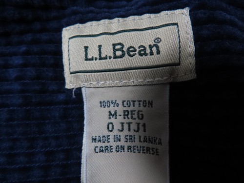 LL Bean Shirt Womens Medium Blue Comfort Corduroy Relaxed Overshirt Wide Wale - Picture 4 of 8