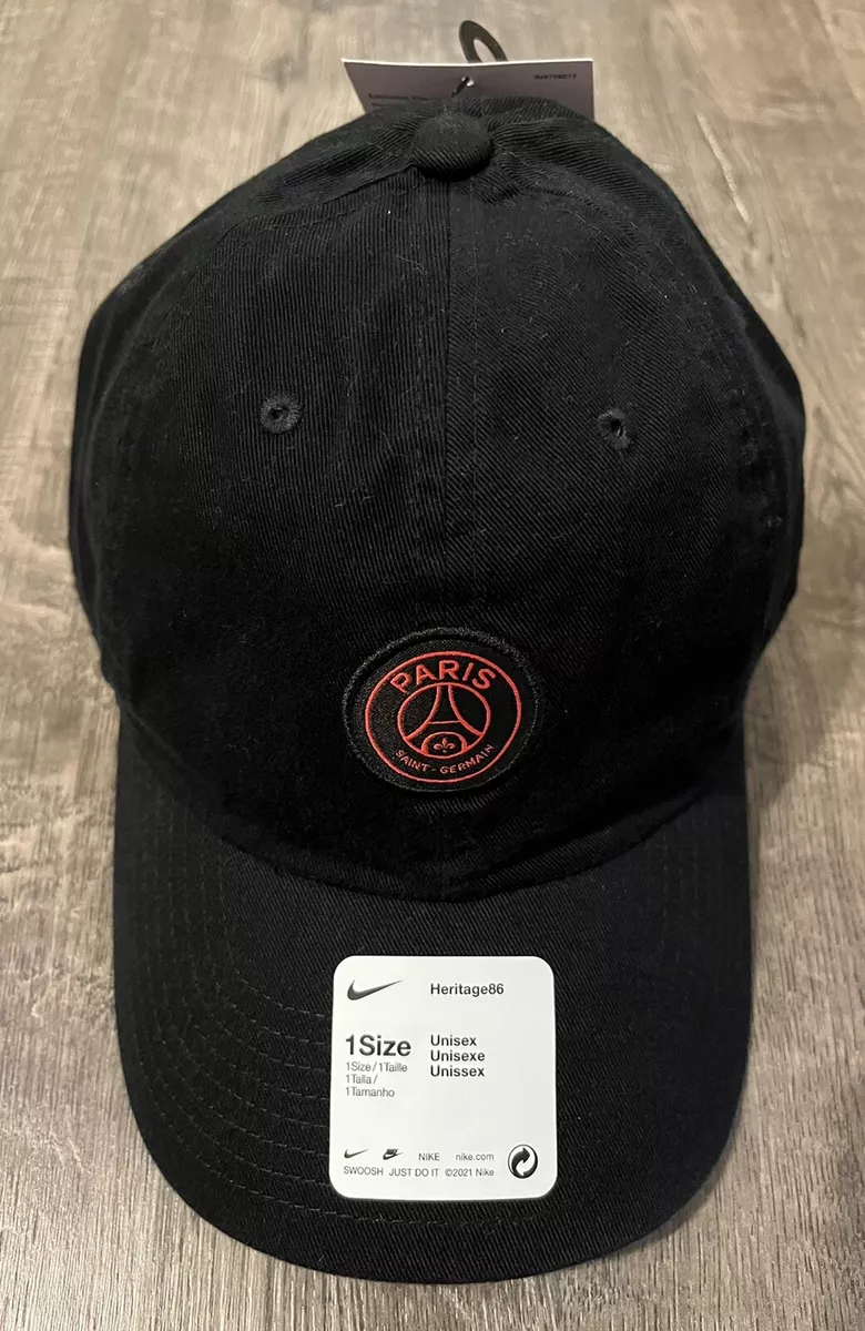 Nike Paris Saint-Germain PSG Heritage86 Adult Unisex Hat Cap Black DH2394-011