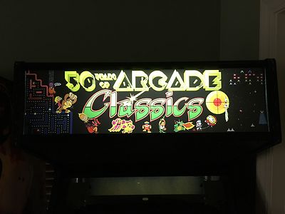 Mame Arcade Marquee Classics Multicade Emulator Translight Header Sign Backlit