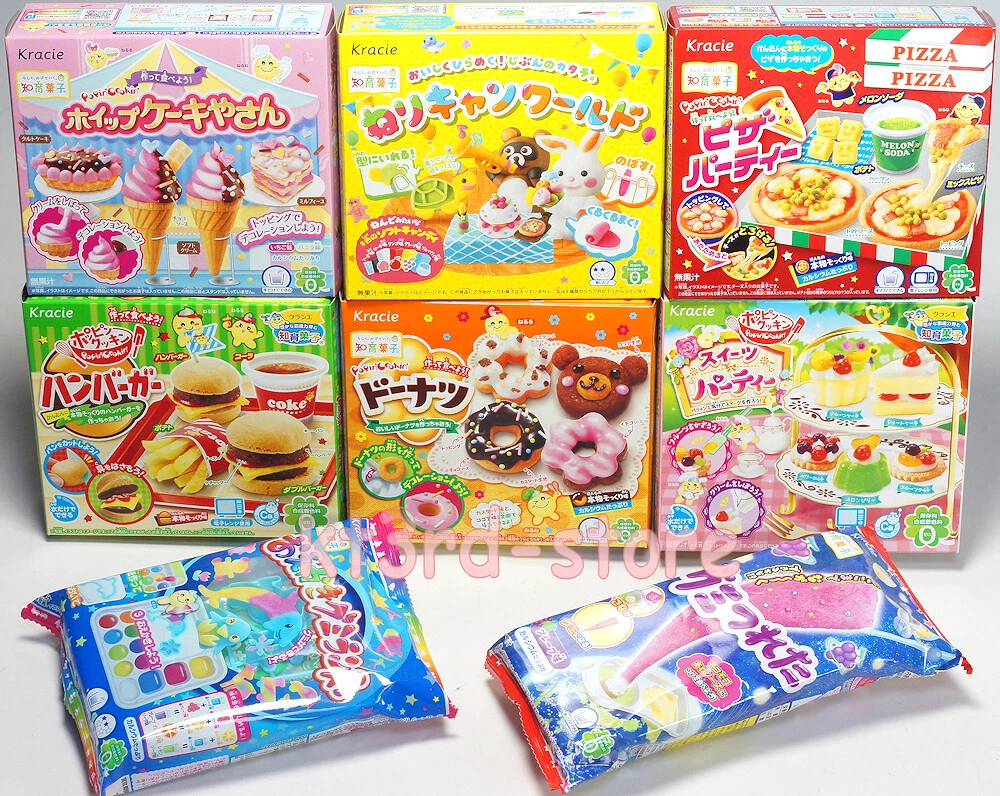 Popin Cookin kracie DIY Candy kit set of 8 Japanese Candy w Gift Sen