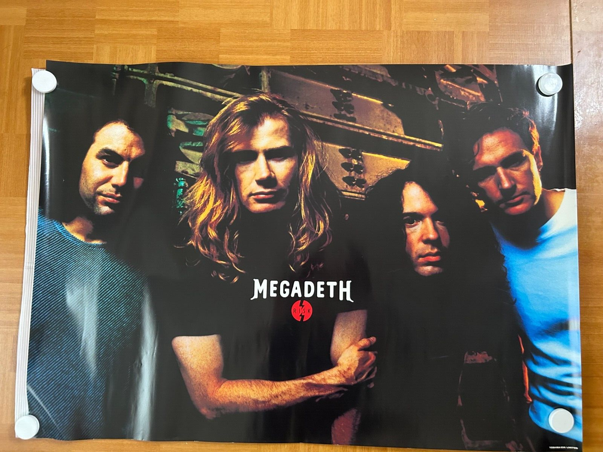 Megadeth / RISK 1999 Japan Original Promo Poster B2 20x28in