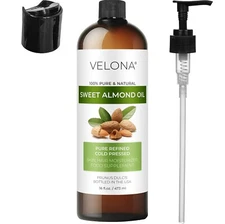 Velona Sweet Almond Oil - 16 Oz | 100% Pure and Natural Carrier Oil | Refined...