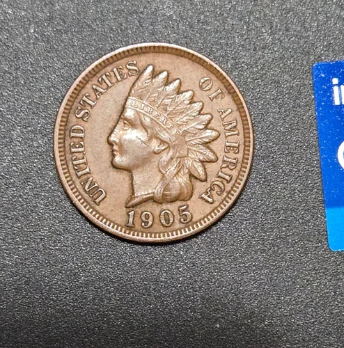1905ndian Head Cent AU DIAMONDS H126