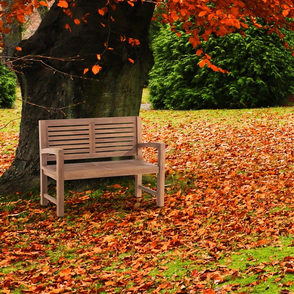 Teakbank Halden Bank Sitzbank Holzbank Gartenbank Terassenbank Parkbank Teakholz - Bild 3 von 4