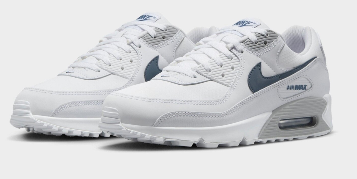 New NIKE Air Max 90 REFLECTIVE Men's Athletic Sneakers WHITE