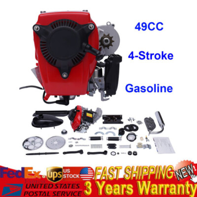 #ad #ad 4 Stroke 49CC Gas Petrol Motorized Bicycle Bike Engine Motor Kit Chain Scooter $178.39