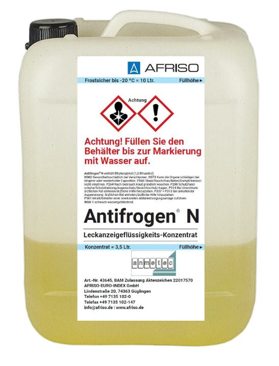 Afriso Antifrogen N Leckanzeigeflüssigkeit Konzentrat im 10 l Kanister LAG 13 14