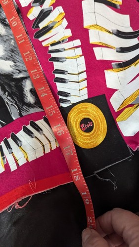 Elvis Presley Quilt Block Young Rock N Roll King Fabric 18 x 21 in fans sewing - Picture 7 of 14