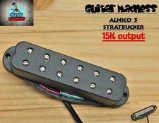 G.M.Alnico 5 StratBucker Single Coil sized Humbucker adjustable pole peices 15K