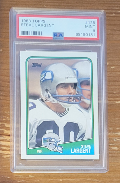 1988 Topps #135 Steve Largent PSA 9 Seattle Seahawks (UCSC_B)