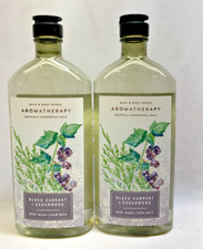 2 BLACK CURRANT  CEDARWOOD AROMATHERAPY Bath  Body Works Body Wash 10 oz