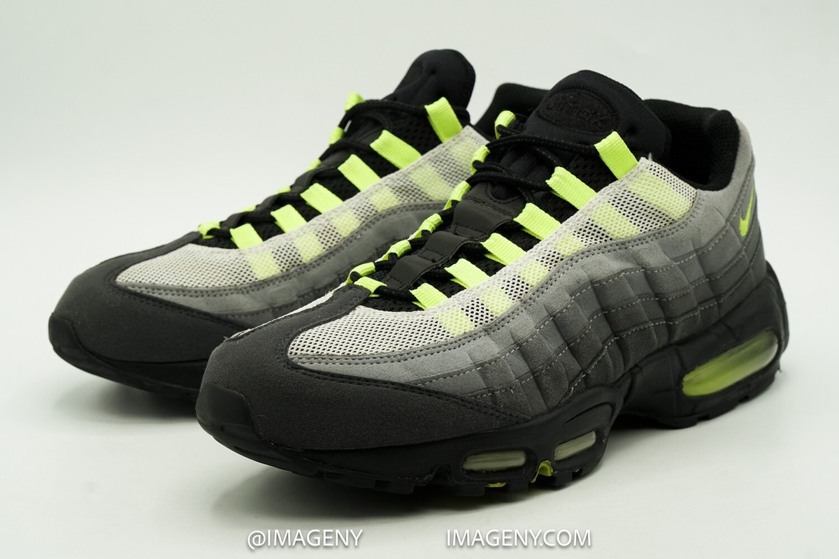 NIKE AIR MAX 95 USED SIZE 10 UENO MITA PROTOTYPE BLACK NEON YELLOW 