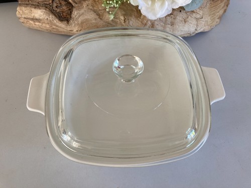 325⚜️ Ancienne Cocotte Plat Carré Pyroflam Pf-2 Avec Couvercle en Verre Vintage - Bild 11 von 11