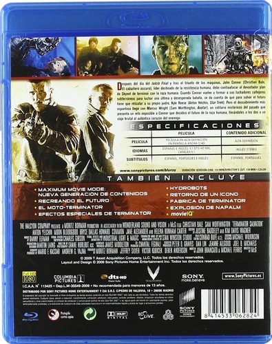 Terminator Salvation Blu-ray REGION LIBRE.A-B-C (1 Diciembre 2009 descatalogado) - Imagen 2 de 2