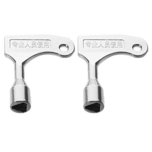 2 Pcs Triangle Lock Key Garbage Container Bin Keys for Commercial
