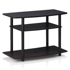Furinno TURN-N-TUBE TV Stand, Entertainment Center, TV Console, Dark Walnut