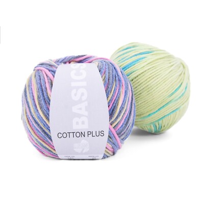 50g Lana Grossa Basics Cotton Plus Wolle zum Stricken Häkeln (85 /1kg)