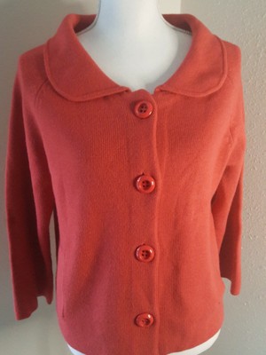 coral pink cardigan