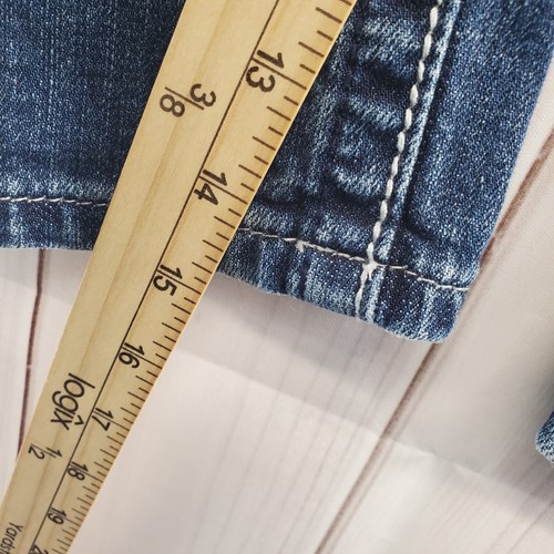 Miss Me Capri Jeans Girls 7 Denim Medium Wash Embellished Pockets Distressed - Picture 5 of 9