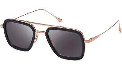 New Dita Flight.006 DT 7806 E-BLK-RGD Black Gold Metal Sunglasses Grey Lens