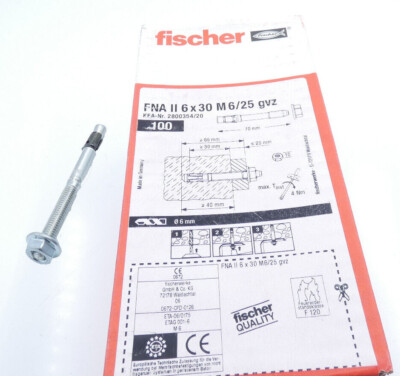 Fischer FNA II 6x30/25 Nagelanker 6x30 M6/25 gvz (verzinkt) VPE: 100 Stück 