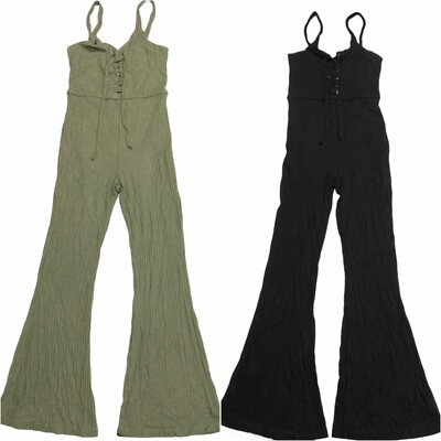 NWT American Eagle DON'T ASK WHY Jumpsuit O/S Black or Green Stretchy