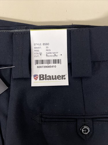 Blauer Police Uniform Reg 33 Dark Navy 4-POCKET Wool Blend Trousers #8560 - Picture 2 of 8