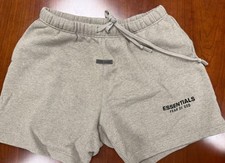 Fear of God Essentials Men  s Sweat Shorts Size Large Gray Heather FOG Logo