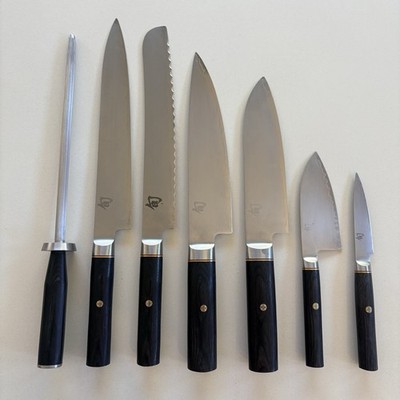 RARE Discontinued Shun Elite 7pc Knife Set - SG2 Super Steel - Artisan Crafted