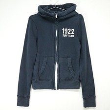 Hollister Hoodie Mens Small Navy 1922 Surf Team Full Zip Sweatshirt