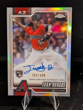 Juan Burgos 2026 Topps Chrome Retail Rookie Autograph Refractor 192/499, #RA-JBU