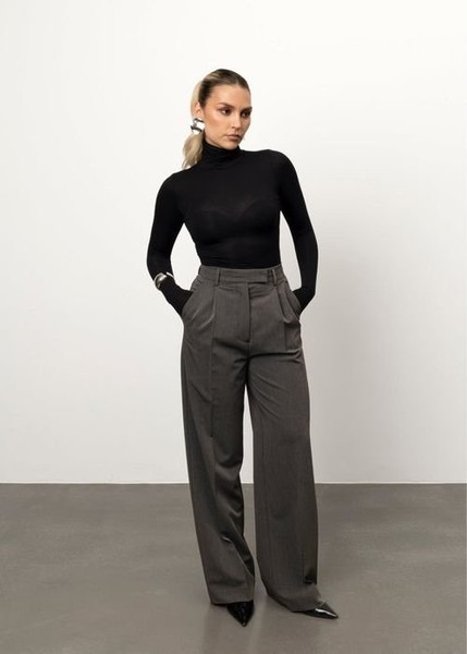 Women Massimo Dutti Trousers Grey 32